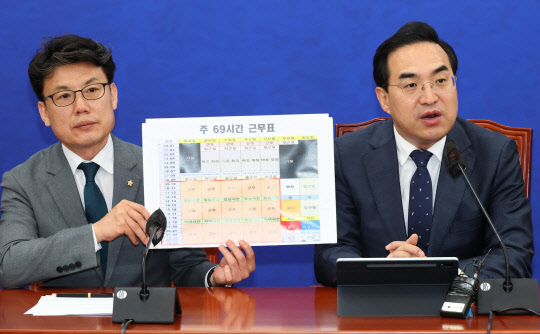 박홍근 더불어민주당 원내대표가 9일 국회에서 열린 정책조정회의에서 발언하고 있다. 연합뉴스.